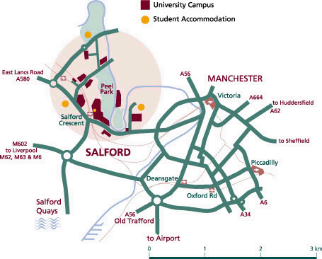 map of university area